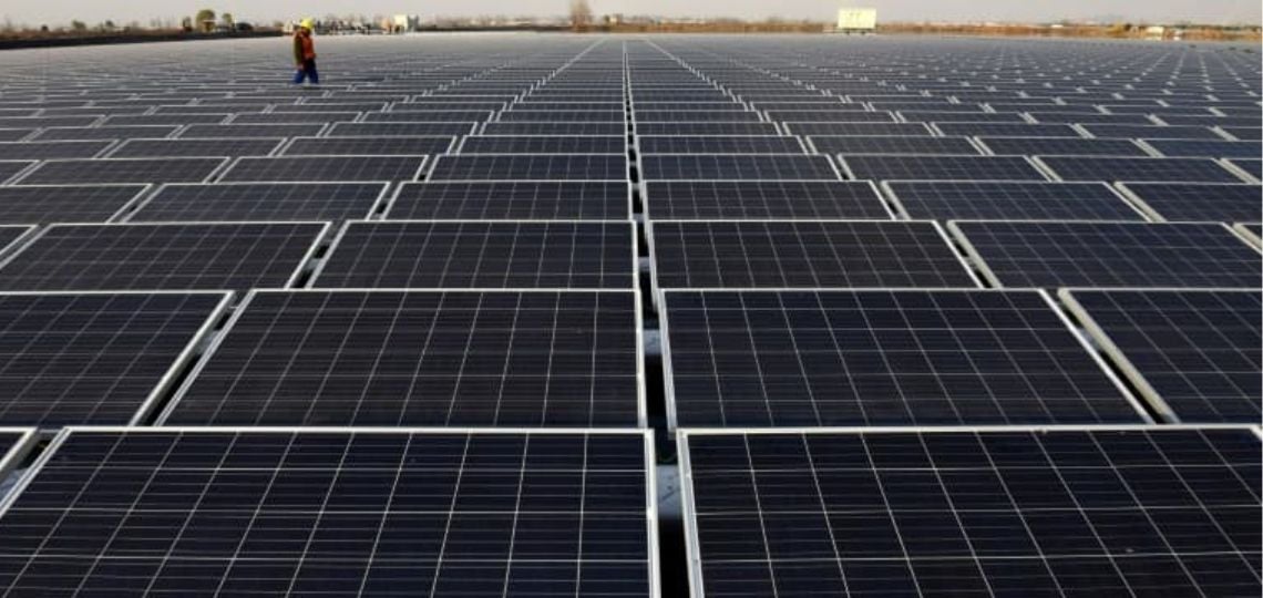 Plus grande ferme solaire en Chine.