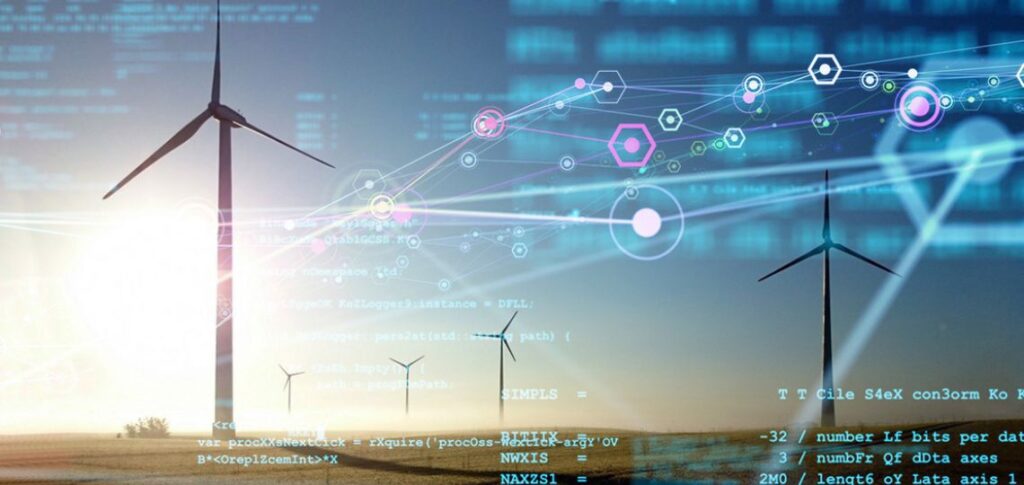 Illustration de l'utilisation de l'IA dans l'éolien