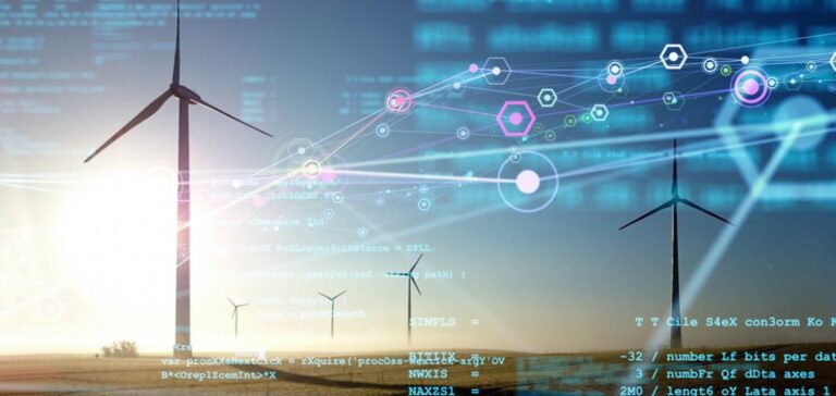 Illustration de l'utilisation de l'IA dans l'éolien