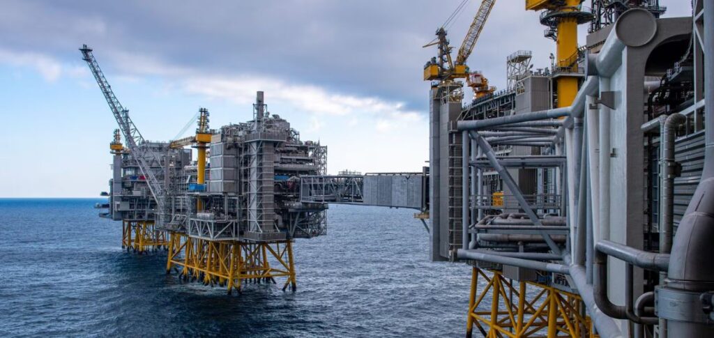 infrastructures gazières Mer du Nord