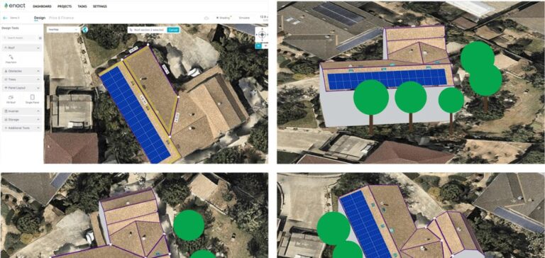 Interface d'une application de gestion de panneaux solaires