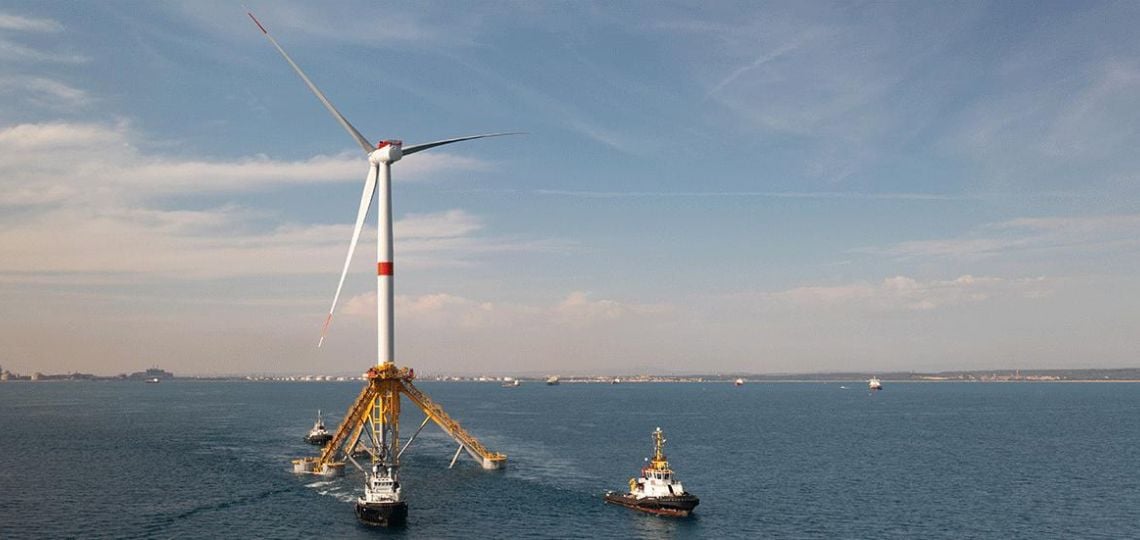 Edison et Blunova s'associent pour un parc éolien offshore flottant en Sicile.