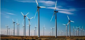 illustration d'un champ d'éolienne