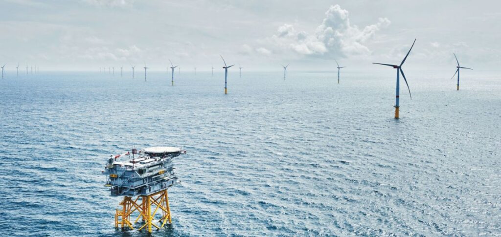 Projet éolien offshore en construction Kriegers Flak