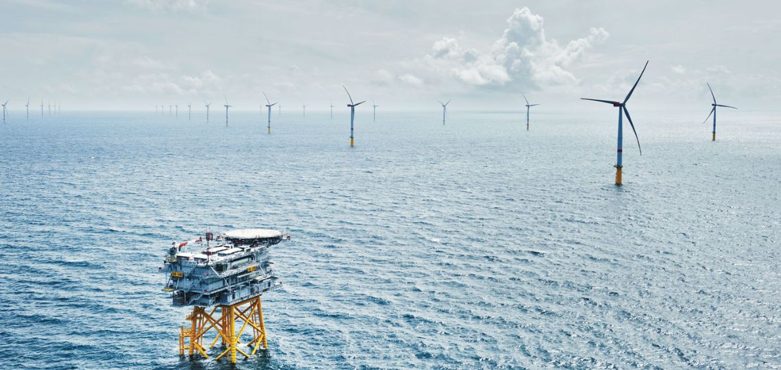 Projet éolien offshore en construction Kriegers Flak