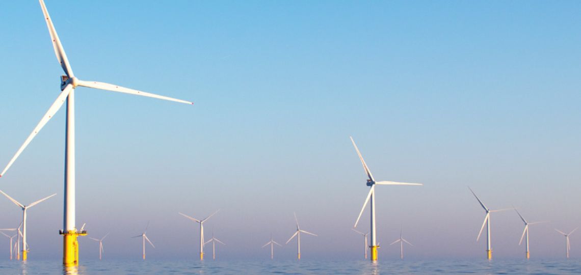 Site éolien offshore en Irlande