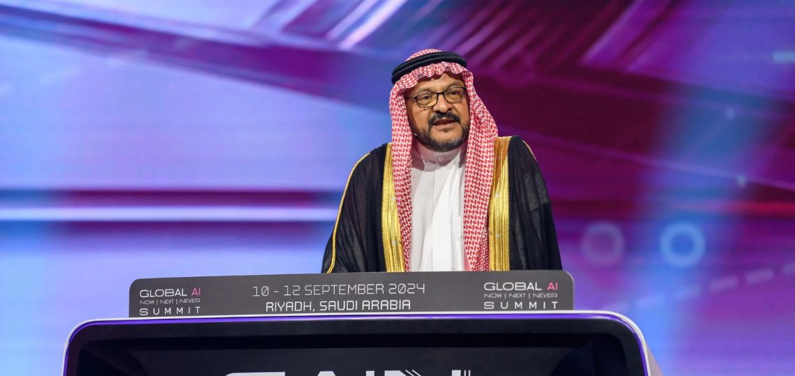 Patron d'ARAMCO lors du Global AI summit