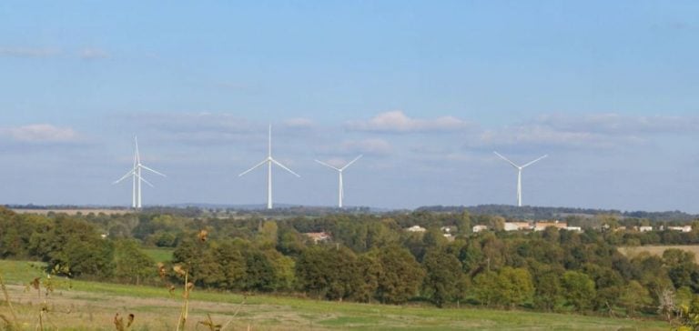 Vue du parc éolien de Saint-laurs