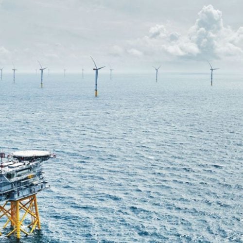 Projet éolien offshore en construction Kriegers Flak