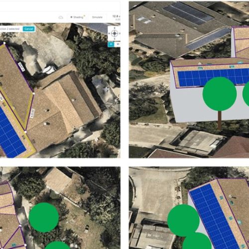 Interface d'une application de gestion de panneaux solaires